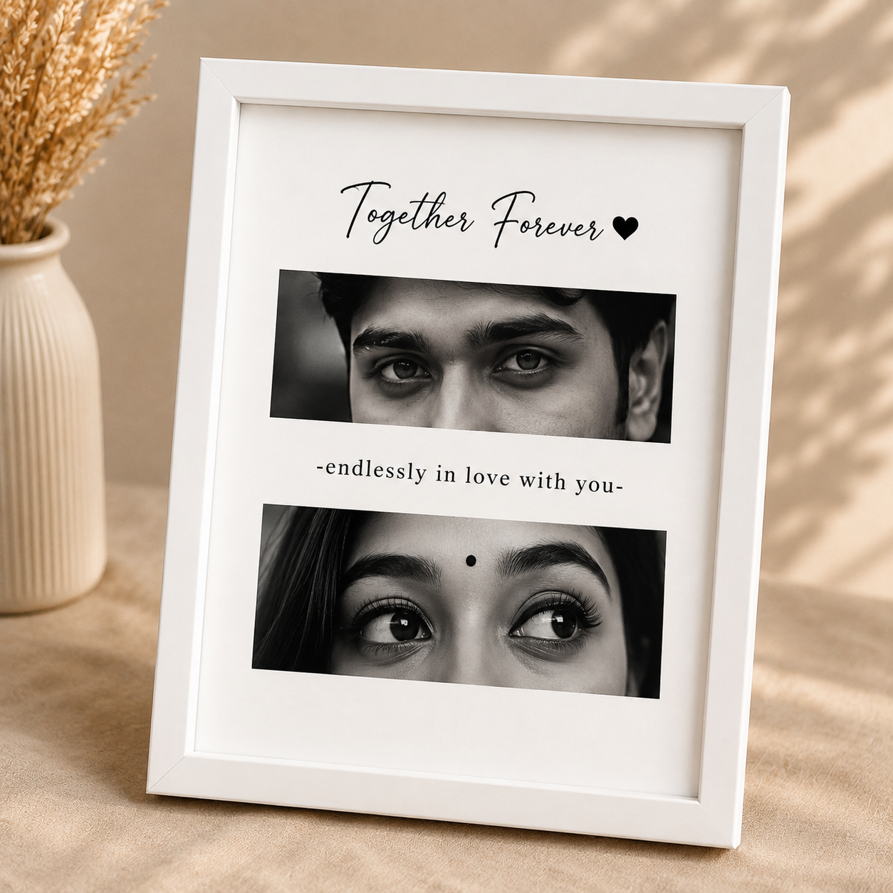PERSONALIZED COUPLE EYE PHOTO FRAME